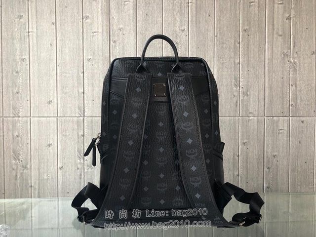 MCM雙肩背包 原單 24K黃金五金件 幹邑色Visetos塗層材料 高端MCM男士背包  mdmc1102